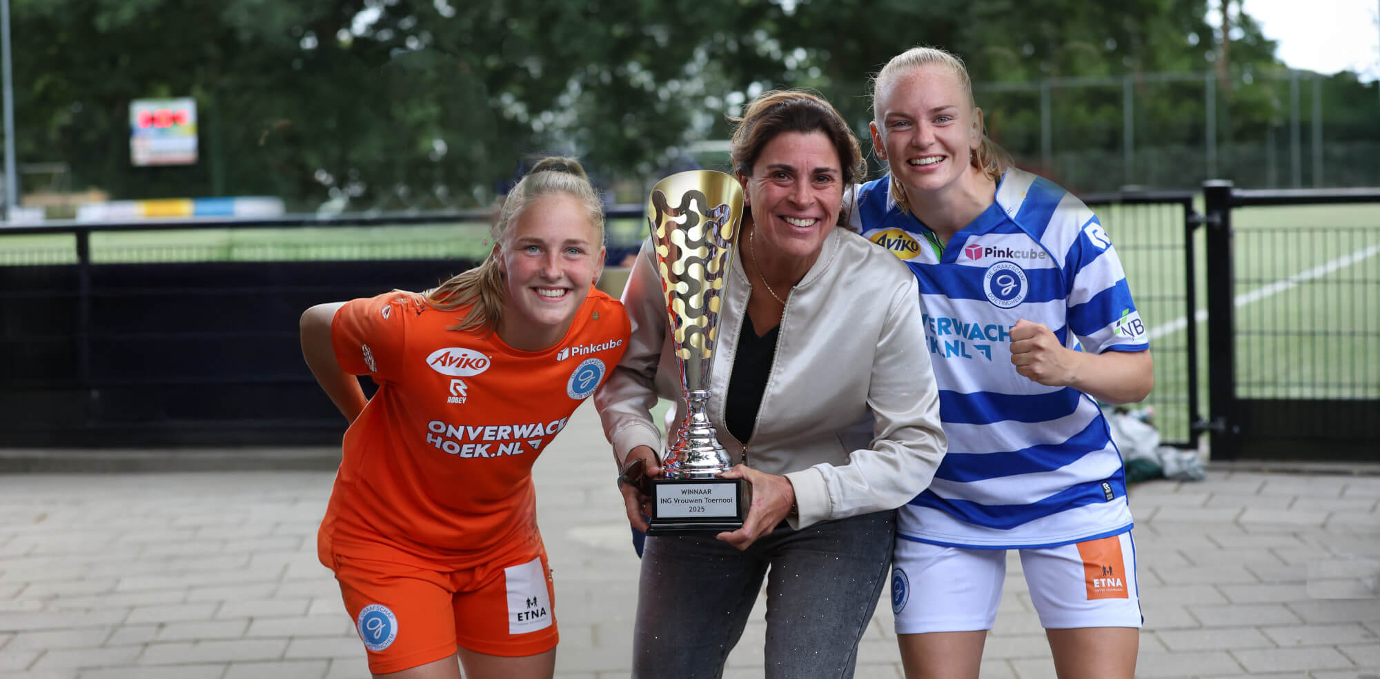 Team voetbalvrouw